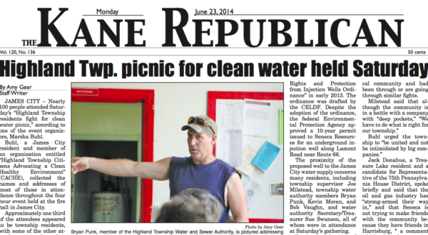 Highland Twp. picnic for clean water held Saturday