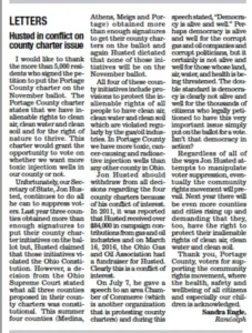 Husted and county charters