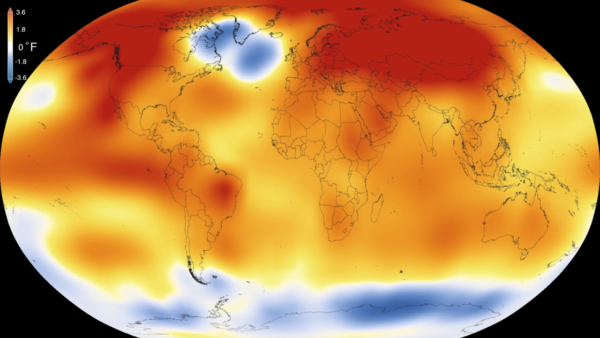 Global warming map