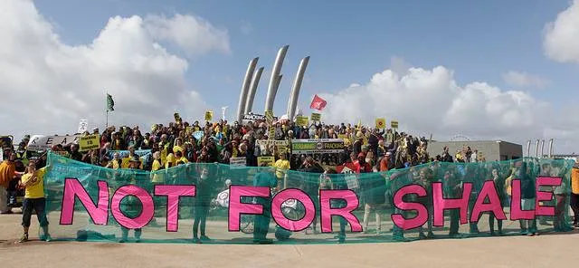 Protestors fracking in the UK