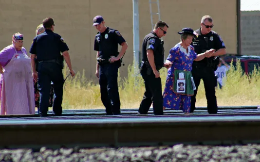 Grannies protest oil trains through Spokane