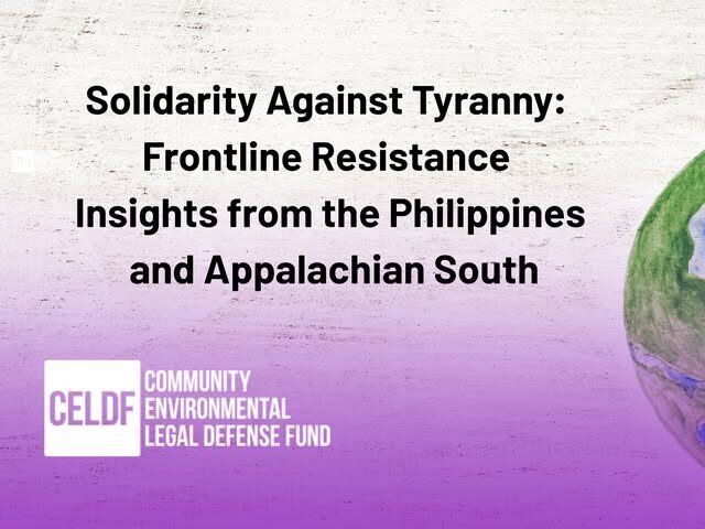 Solidarity Against Tyranny: Frontline Resistance Insights from the Philippines and Appalachian South